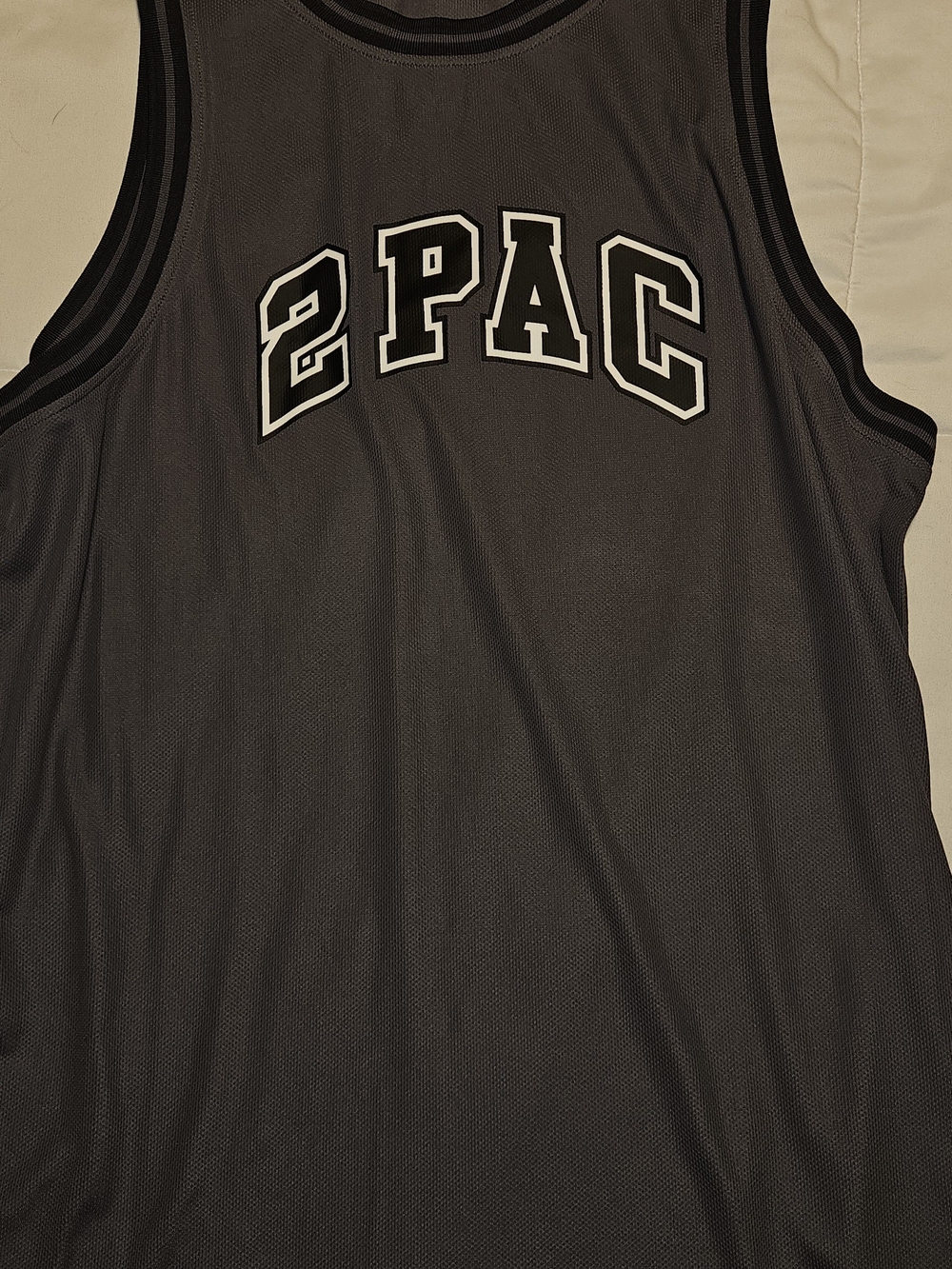 Black 2PAC Graphic Mesh Jersey- Men